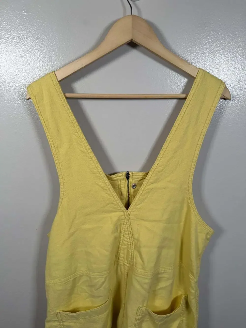 Free People We the Free Jude Shortall Size Large Sicilian Yellow Slouchy Boho